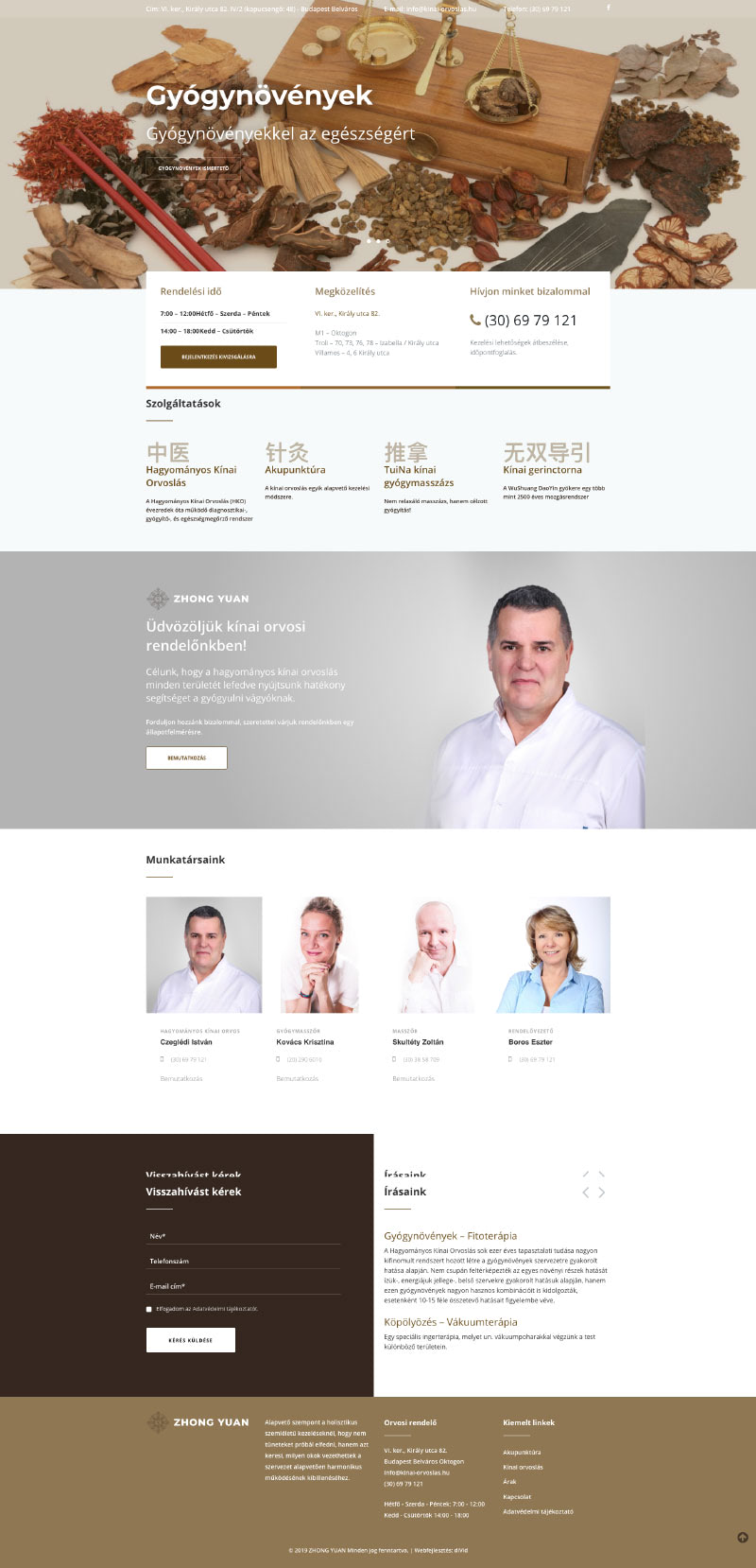 Kínai orvoslás - reszponzív Wordpress weboldal
